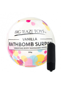 Bomba kąpielowa z wibratorem - Big Teaze Toys Bath Bomb Surprise with Vibrating Body Massager Wanilia  