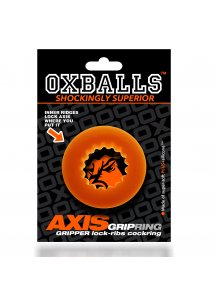Oxballs - Pierścień Erekcyjny Axis Na Penisa Z Wypukłościami Pomarańczowy 5 cm
