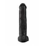 Pipedream King Cock - dildo realistyczne GRUBY OLBRZYM czarne PVC jądra - 38cm (15")