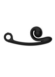 Snail Vibe - Silikonowy Wibrator Z Podwójną Stymulacją Snail Vibe Curve Czarny