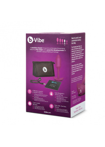 Korek wibrujący obciążony - B-Vibe Vibrating Snug Plug M Różowy