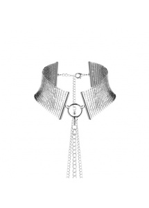 Obroża z łańcuszkami - Bijoux Indiscrets Désir Métallique Collar srebrna