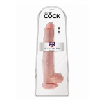 Pipedream King Cock - dildo z jądrami realistyczne JAK PRAWDZIWE naturalne 36cm (14")