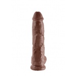 Pipedream King Cook - Sztuczny penis brązowy , jądra, PVC - 26cm (10")