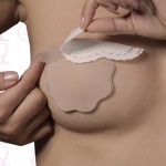 Plastry podnoszące piersi + nakładki silikonowe - Bye Bra Breast Lift & Silicone Nipple - rozmiar D-F Cieliste 3 pary