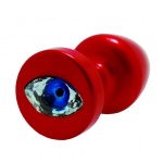 Plug analny ozdobny - Diogol Anni R Eye Red Crystal 30 mm Czerwony