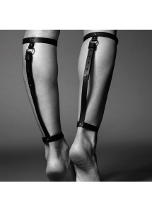 Podwiązki skórzane - Bijoux Indiscrets Maze Back Leg Garter  Brązowy