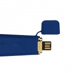 Podwójny stymulator łechtaczki z elastyczną końcówką - Crave Duet Flex Vibrator  Niebieski