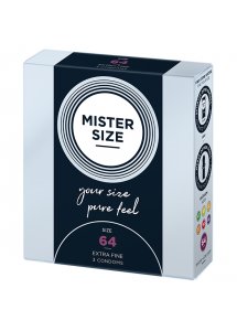 Prezerwatywy dopasowane na miarę - Mister Size 64 mm 3szt