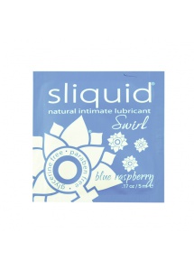 Smakowy środek nawilżający - Sliquid Naturals Swirl Lubricant 5 ml Niebieska Malina SASZETKA