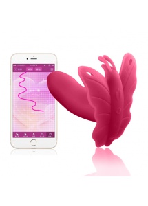 Stymulator motylek sterowany smartfonem telefonem - Realov Lydia I Smart Butterfly Vibe Różowy