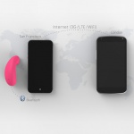 Stymulator sterowany aplikacją - Vibease - iPhone & Android Vibrator  różowy