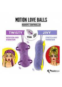 Zdalnie sterowane jajeczko stymulujące - Feelztoys Remote Controlled Motion Love Balls Jivy
