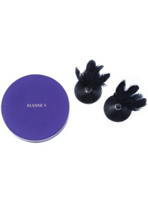 Luksusowe nakładki z piórkami na sutki - Rianne S Pasties Birds czarne