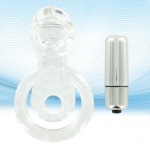 Pierścień na członka z wibracjami - XLsucker Vibrating Tongue Cockring