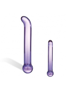 Dildo szklane do punktu G - Glas Purple Glass G-Spot Tickler