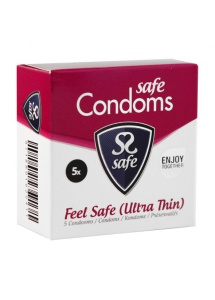 Prezerwatywy ultra cienkie - Safe Feel Safe Condoms Ultra-Thin 5szt