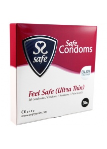 Prezerwatywy ultra cienkie - Safe Feel Safe Condoms Ultra-Thin 36szt