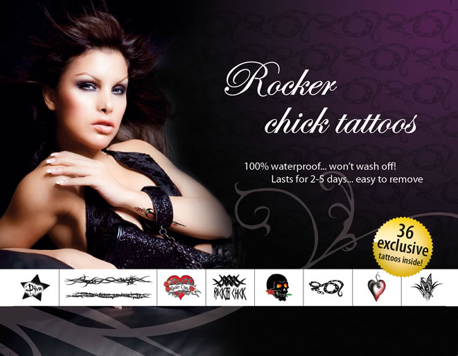 AdultBodyArt - Zestaw Tatuaże Erotyczne - Rocker Chick