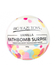 Bomba kąpielowa z wibratorem - Big Teaze Toys Bath Bomb Surprise with Vibrating Body Massager Wanilia  