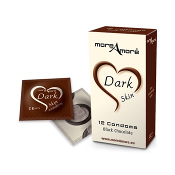 Ciemne prezerwatyw Condom Dark Skin - czekoladowe