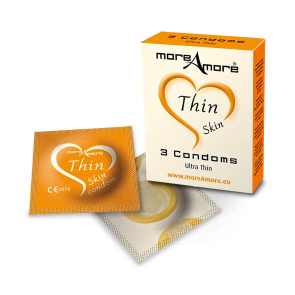 Cieniutkie prezerwatywy Condom Thin Skin 3 sztuki 
