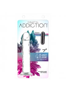 Dildo klasyczne realistyczne - Addiction Crystal Addiction Vertical Dildo (No Balls) 7 Inch  
