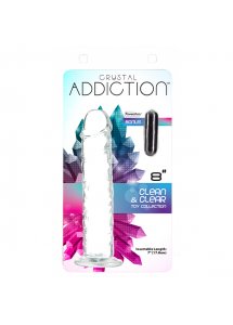 Dildo klasyczne realistyczne - Addiction Crystal Addiction Vertical Dildo (No Balls) 8 Inch  