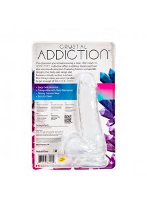 Dildo przejrzyste realistyczne - Addiction Crystal Addiction 7 Inch Clear Dong  