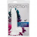 Dildo przejrzyste realistyczne - Addiction Crystal Addiction 8 Inch Clear Dong  