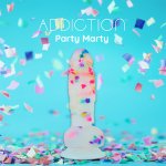 Dildo realistyczne jak w konfetti - Addiction Party Marty Dong 7.5 Inch Frost and Confetti  
