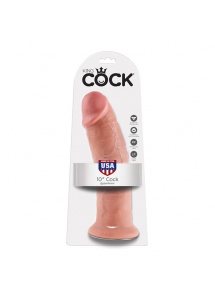 Dildo realistyczne z przyssawką - King Cock Cock 10 Inch Flesh - 25 cm