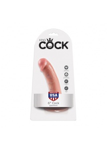 Dildo realistyczne z przyssawką - King Cock Cock 6 Inch Cielisty - 15 cm