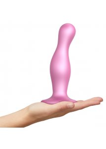 Dildo strap-on do punktu G i prostaty - Strap-On-Me Dildo Plug Curvy Sugar Pink S
