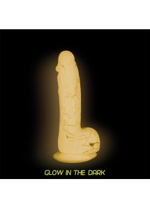 Dildo świecące w ciemności - Addiction Brandon Dong 7.5 Inch Pink Glow in the Dark  