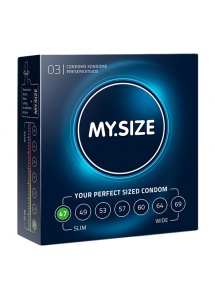 Dopasowane prezerwatywy - My Size Natural Latex Condom 47mm 3szt