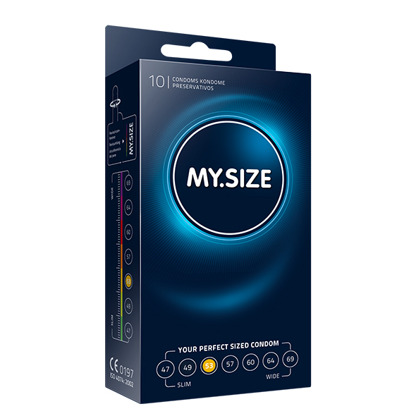 Dopasowane prezerwatywy - My Size Natural Latex Condom 53mm 10szt