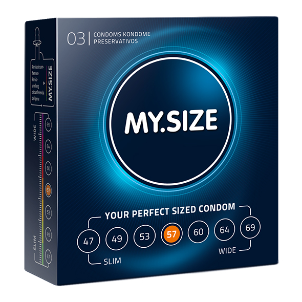 Dopasowane prezerwatywy - My Size Natural Latex Condom 57mm 3szt