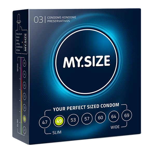 Dopasowane prezerwatywy - My Size Natural Latex Condom 49mm 3szt