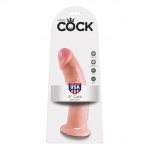 Duże dildo realistyczne z przyssawką - King Cock Cock 9 Inch Flesh - 23 cm