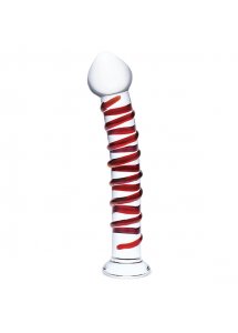 Duże spiralne dildo szklane - Glas Mr. Swirly Dildo 25,5 cm