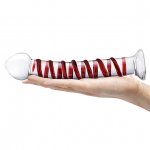 Duże spiralne dildo szklane - Glas Mr. Swirly Dildo 25,5 cm
