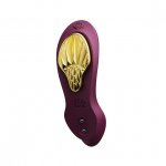 Ekskluzywny zdobiony masażer wibrator do noszenia - Zalo Aya Wearable Massager Fioletowy