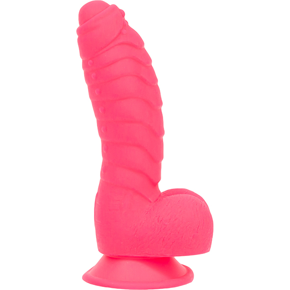 Grube dildo z nierównościami - Addiction Tom 18 cm Hot Pink  