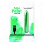 Klasyczny mini wibrator - PowerBullet Bullet Point Vibrator 10 Functions   Zielony