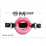 Knebel usta - S&M Silicone Lips   Różowy