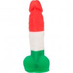 Kolorowe dildo z przyssawką do strap-on - Addiction Leonardo 18 cm   