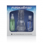 Kompaktowy 3-częściowy zestaw do masturbacji - Fleshlight GO Value Pack Torque Krystaliczny