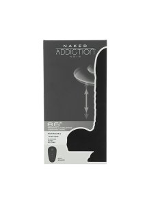 Naked Addiction - Realistyczny Wibrator Z Przyssawką Pilotem I Obrotową Końcówką 23 cm Czarny