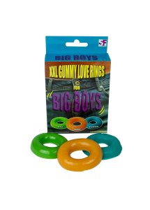 Big Boys - Pierścienie Na Penisa Jadalne Kolorowe 3 Smaki